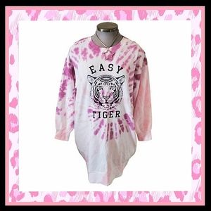 TIGER ☆ LAVANDER  & PINK TYE DYE ☆ SWEAT DRESS